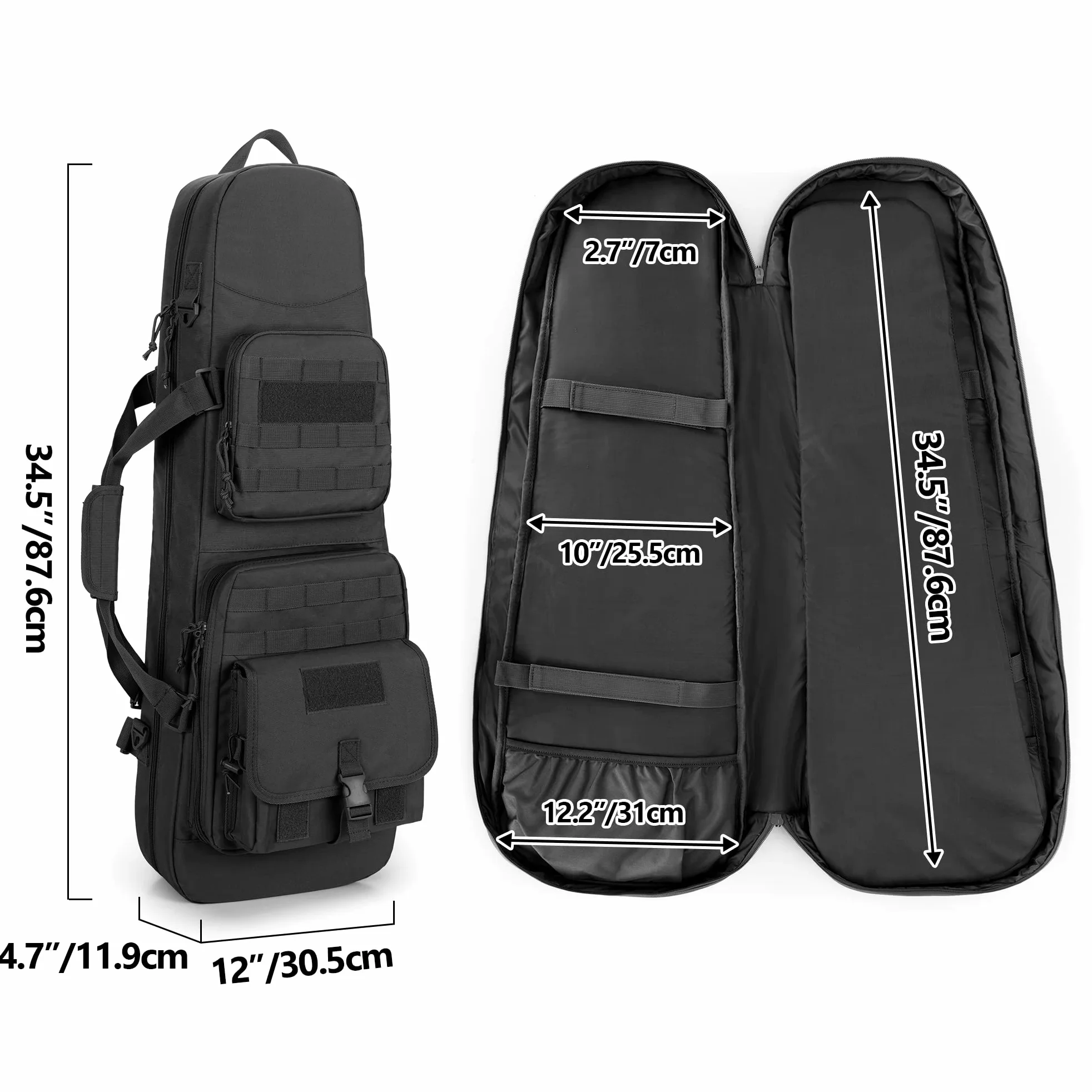 DSLEAF 81cm Gewehrtasche, Langwaffenfutteral Perfekt für Jagd und Schießen