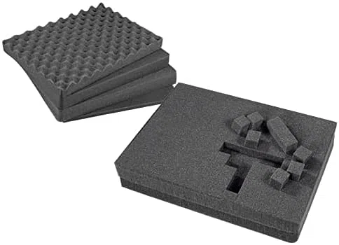 TOMcase wasserdichter Outdoor Case 56x43x22 cm mit Rasterschaumstoff/Würfelschaumstoff; IP67 Transportkoffer (Sahara)
