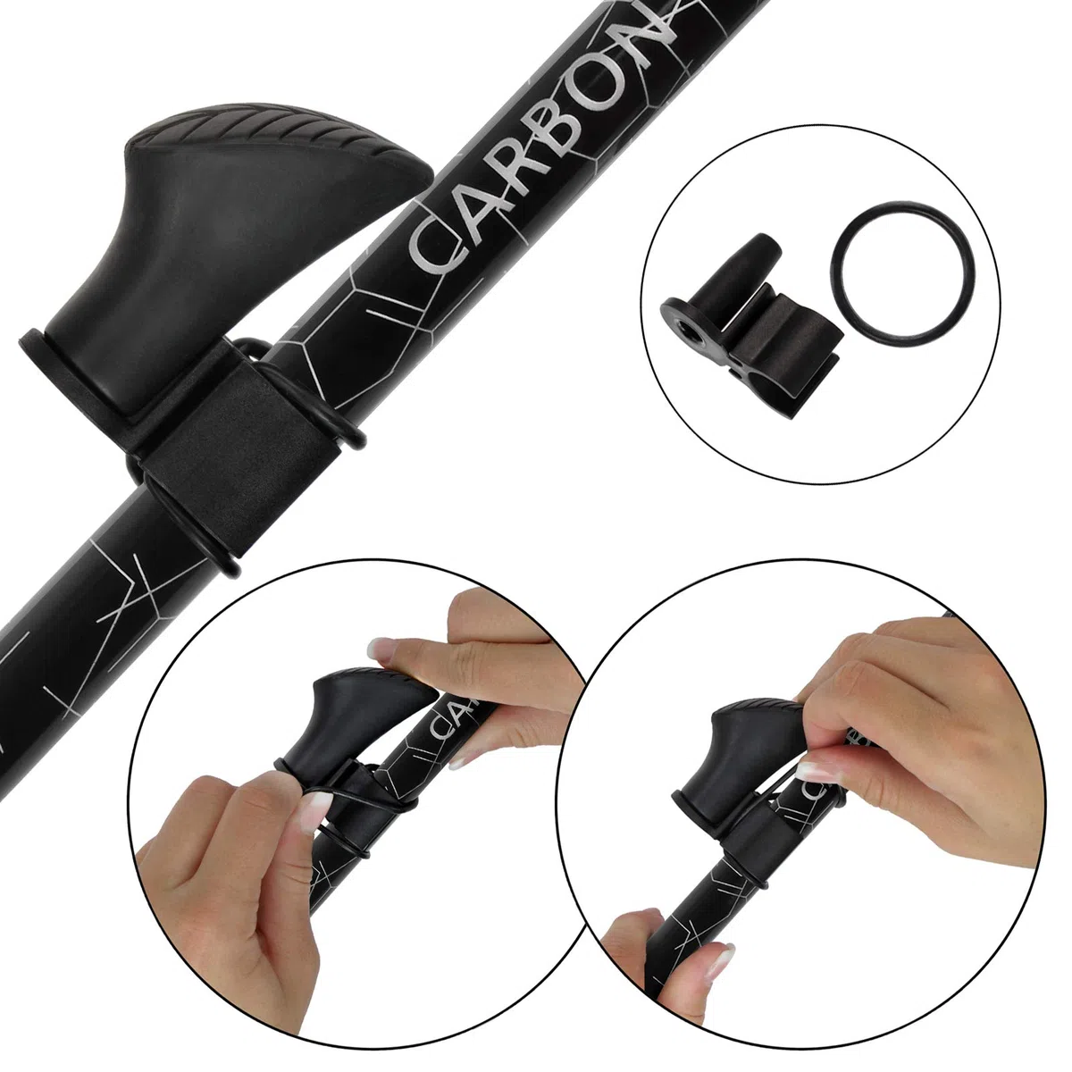 ALPIDEX Superleichter Carbon Nordic Walking Stock - sehr leichte Walking Stöcke