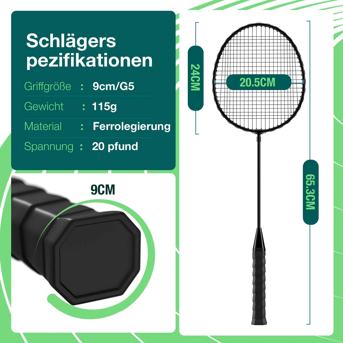 AboveGenius Badmintonschläger-Set, leichtes und langlebiges Badminton-Set (enthält 6/12 Schläger, 6/12 Vögel), Outdoor-Hinterhof- und Schulspiele für Erwachsene, Teenager, Familien und Anfänger