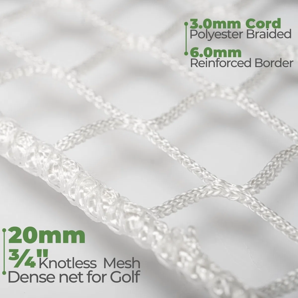 Golf-Netzmaterial, 3 x 3 m, 3 x 4,5 m, 3,4 x 50,8 m, Golf-Schlagnetz für Hinterhof, Sportnetz-Barriere für Sport