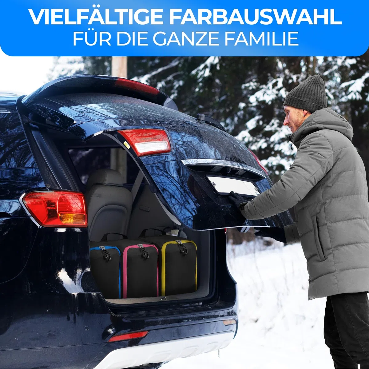 Skischuhtasche Kinder Skischuhtasche mit Helmfach [40 L] - Tasche für Skischuhe für Kinder mit extra Stauraum für Helm und Skizubehör - Modell ISCHGL