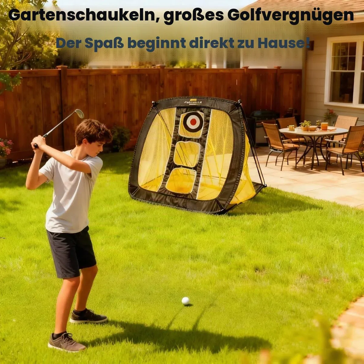 PodiuMax Golf Chip Netz, Putting-Schwung-Training, Verbessert die Genauigkeit, Geeignet für Innenräume, Innenhöfe, Rasenflächen Golfbegeisterte Männer & Frauen
