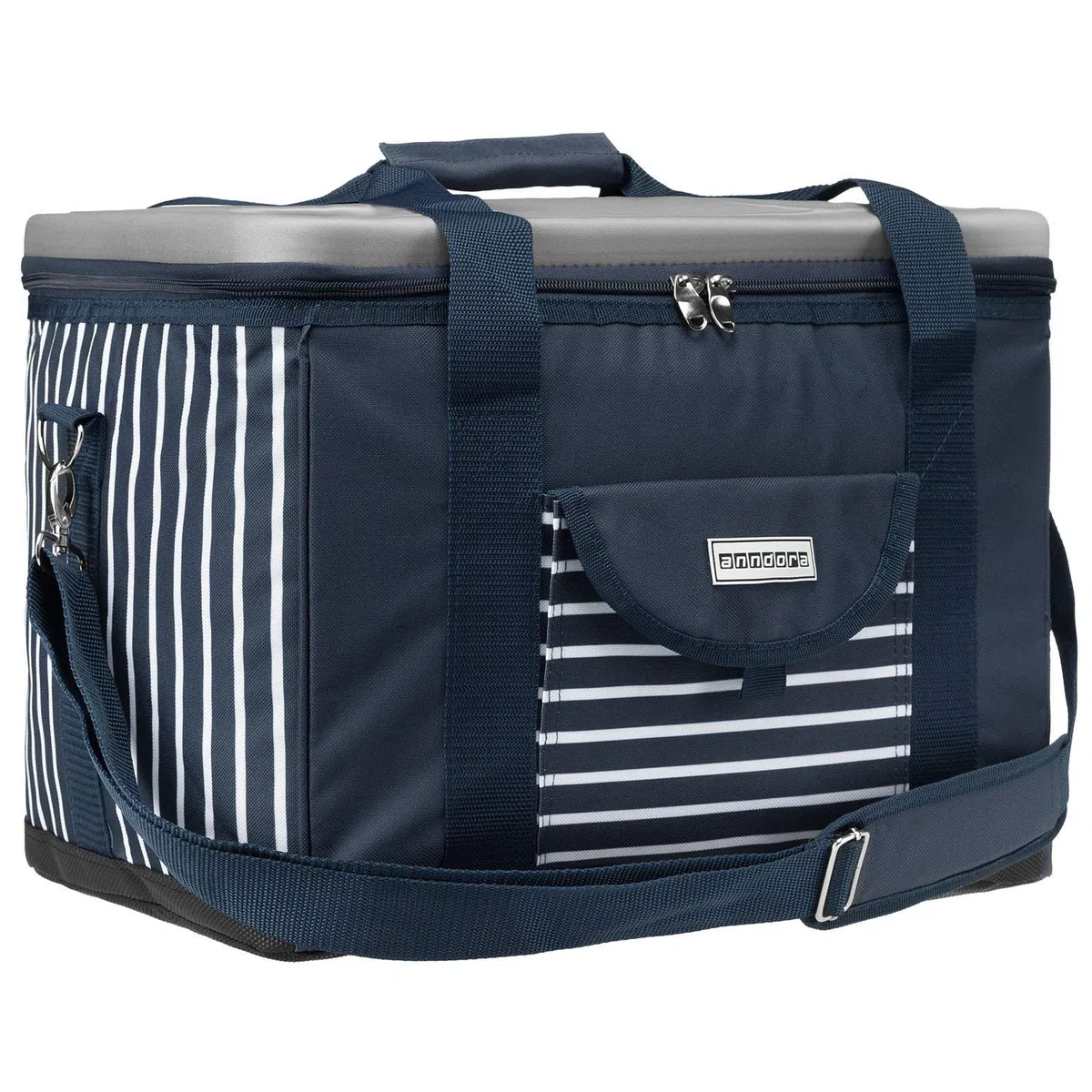 anndora Kühltasche XL 40 Liter – große Isoliertasche mit Getränkehalter & Tragegurt – auslaufsicher & belastbar bis 10kg – Thermotasche für Picknick, Camping, Strand & Einkauf