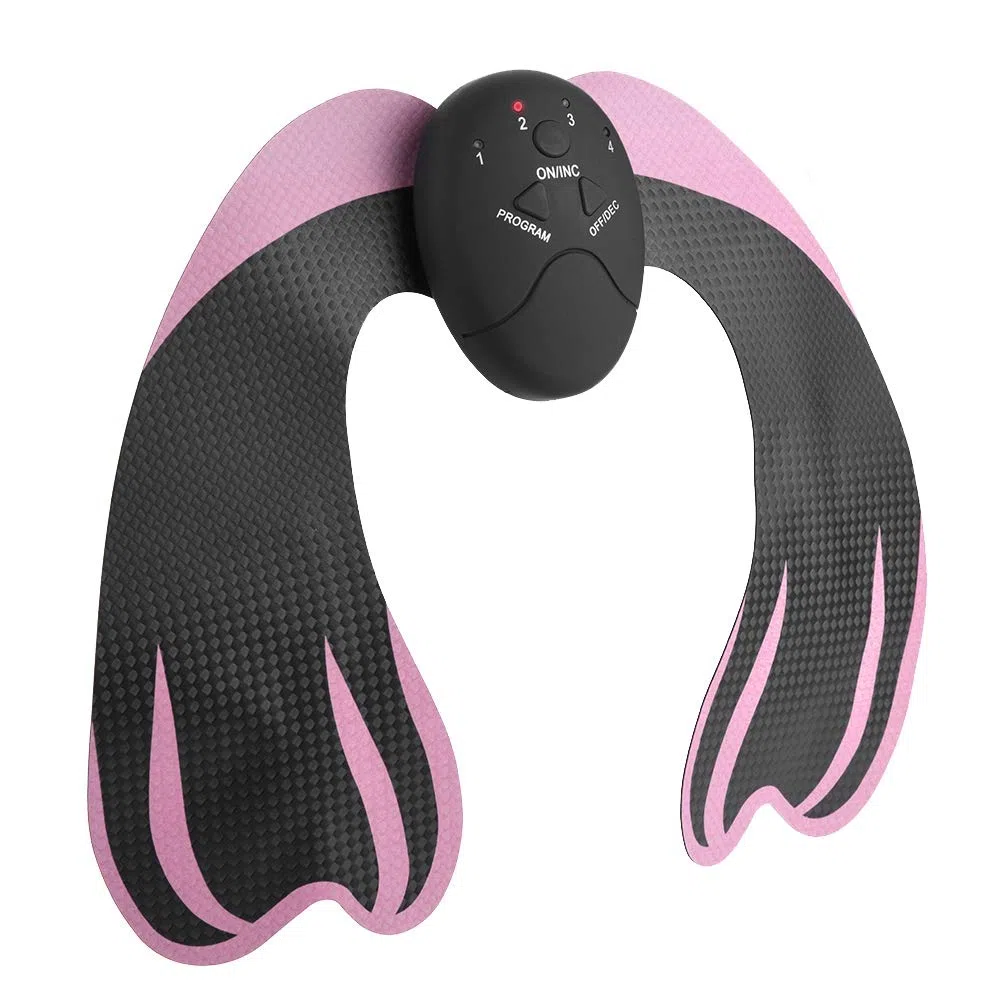EMS Glutes Workout Po-Massagegerät Muskelstimulationsmassagegerät Po Hebegerät Po Hebegerät Hüfte Shaper (Schwarz + Rosa)
