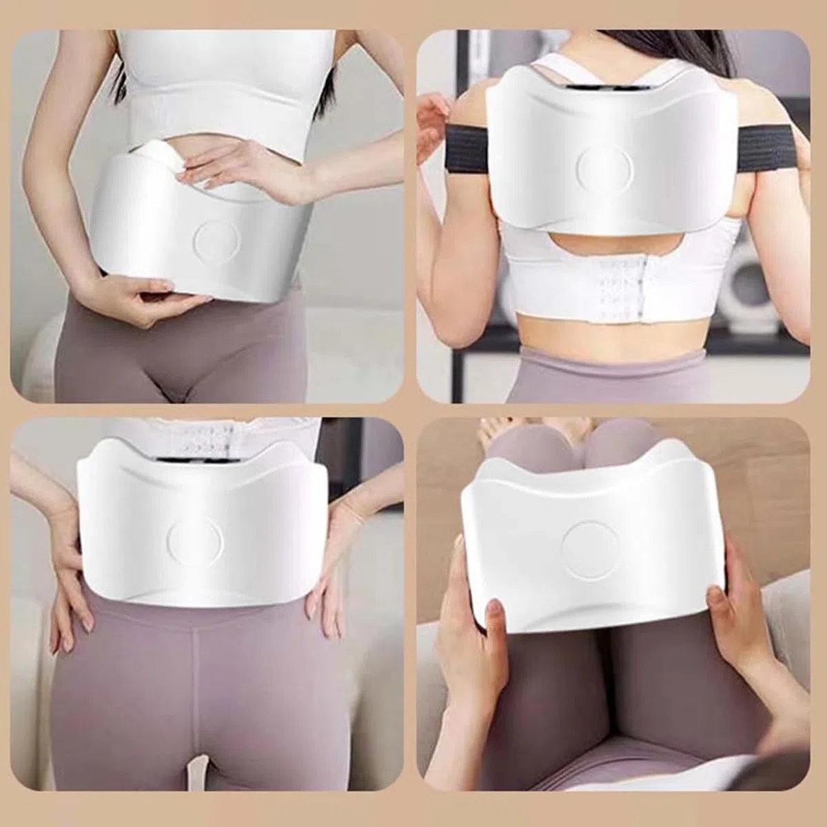 Elektrischer kabelloser Bauchmassagegerät für Fettverbrennung und Verdauung, EMS Bauchmuskeltrainer elektrisch mit Wärme, 3 Massagemodi Anti-Cellulite Massagegerät, EMS Trainingsgerät für Taille Bauch