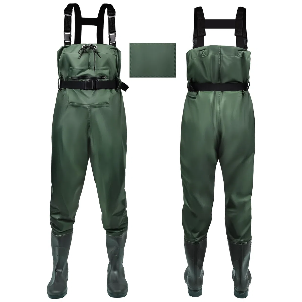 IEEILULU Wathose Herren Damen, Nylon Anglerhose mit Stiefel, rutschfest wasserdichte Watthosen Atmungsaktive Wathose mit Stiefeln, Watstiefel Hose für Sport Angelliebhaber