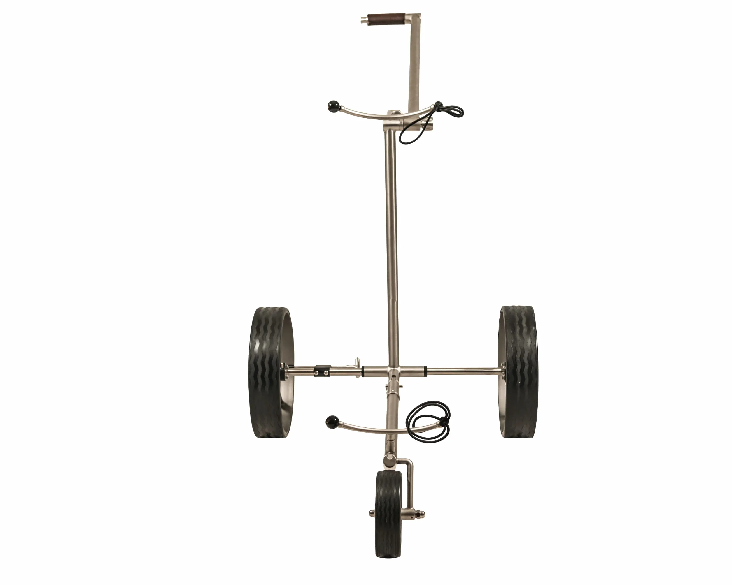 Edelstahl 3 Rad Golftrolley klappbar Fasan matt