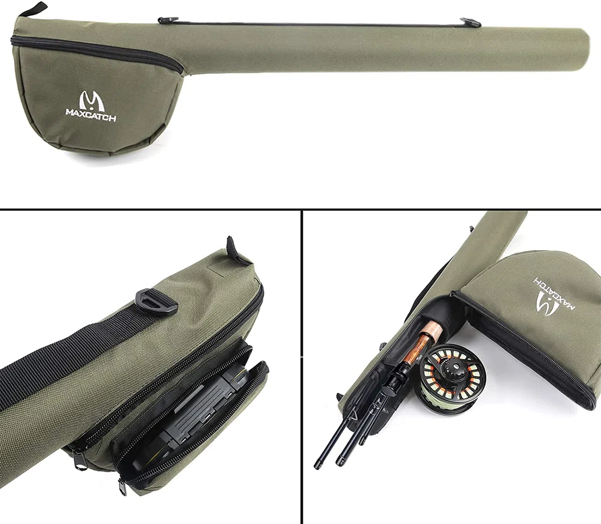 maximumcatch Amigo Fliegenfischen Rute und Rolle Set 9FT 4 Teile 4/5/6/7/8 WT mit Fliegenfsichen Zubehör