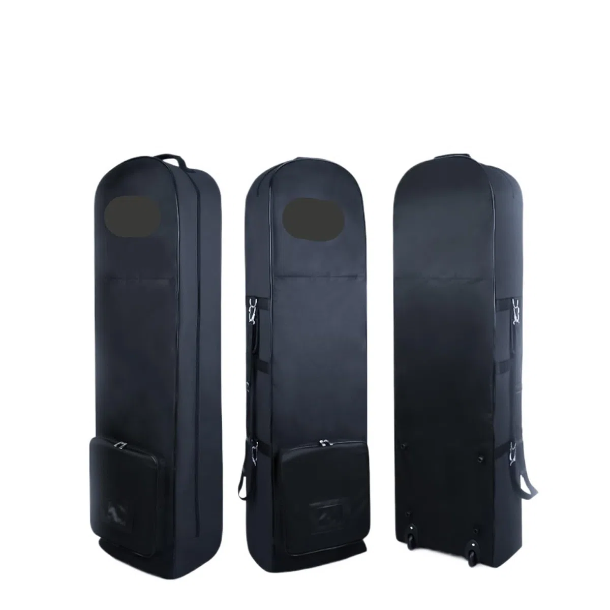 Golfbag Herren Golf-Airbag-Tasche mit Riemenscheibe, einlagiger Versand, Faltbare Golftasche, große Kapazität, Herren- und Damen-Golfschläger-Aufbewahrungstasche(Black)