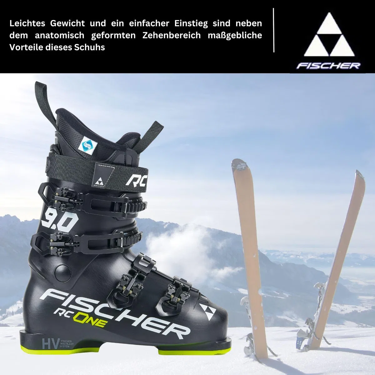 Skischuhe Skistiefel Alpinskischuhe Alpin-Skistiefel Alpinstiefel - Fischer RC One 9.0 - Flex 90 - Einsteiger bis Gute Skifahrer