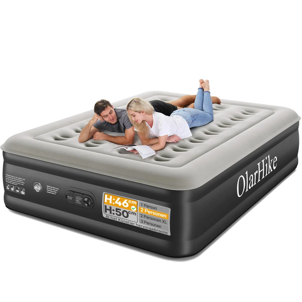 OlarHike Luftmatratze Selbstaufblasend 140x200 2 Personen Camping Gästebett