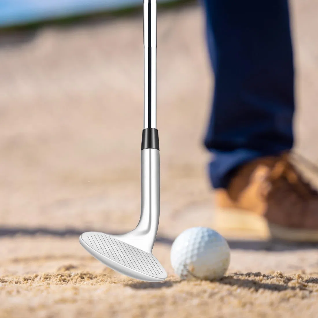 MAZEL Golfkeile, 68, 70, 72 Grad, Golfkeil, 89,9 cm, Rechtshänder, QPQ, Schwarz, CNC-gefräste Oberfläche, Sandkeil, Golfschläger für Herren