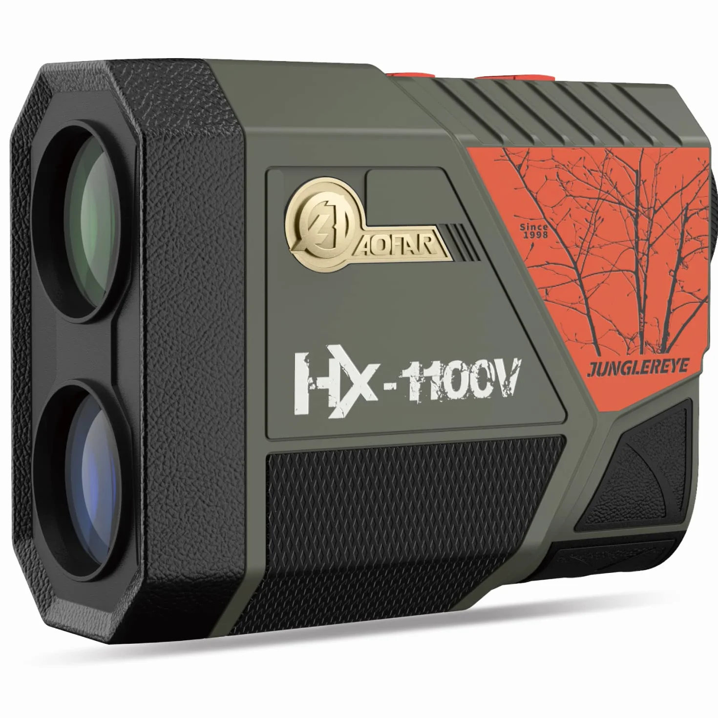 AOFAR HX-1100V Entfernungsmesser Jagd, Bogenschießen, 1100 Yards mit Winkel und horizontale Entfernung, Hohe Präzision, Geschwindigkeit Scan-Modus,6X, kostenlose Batterie, Tragetasche