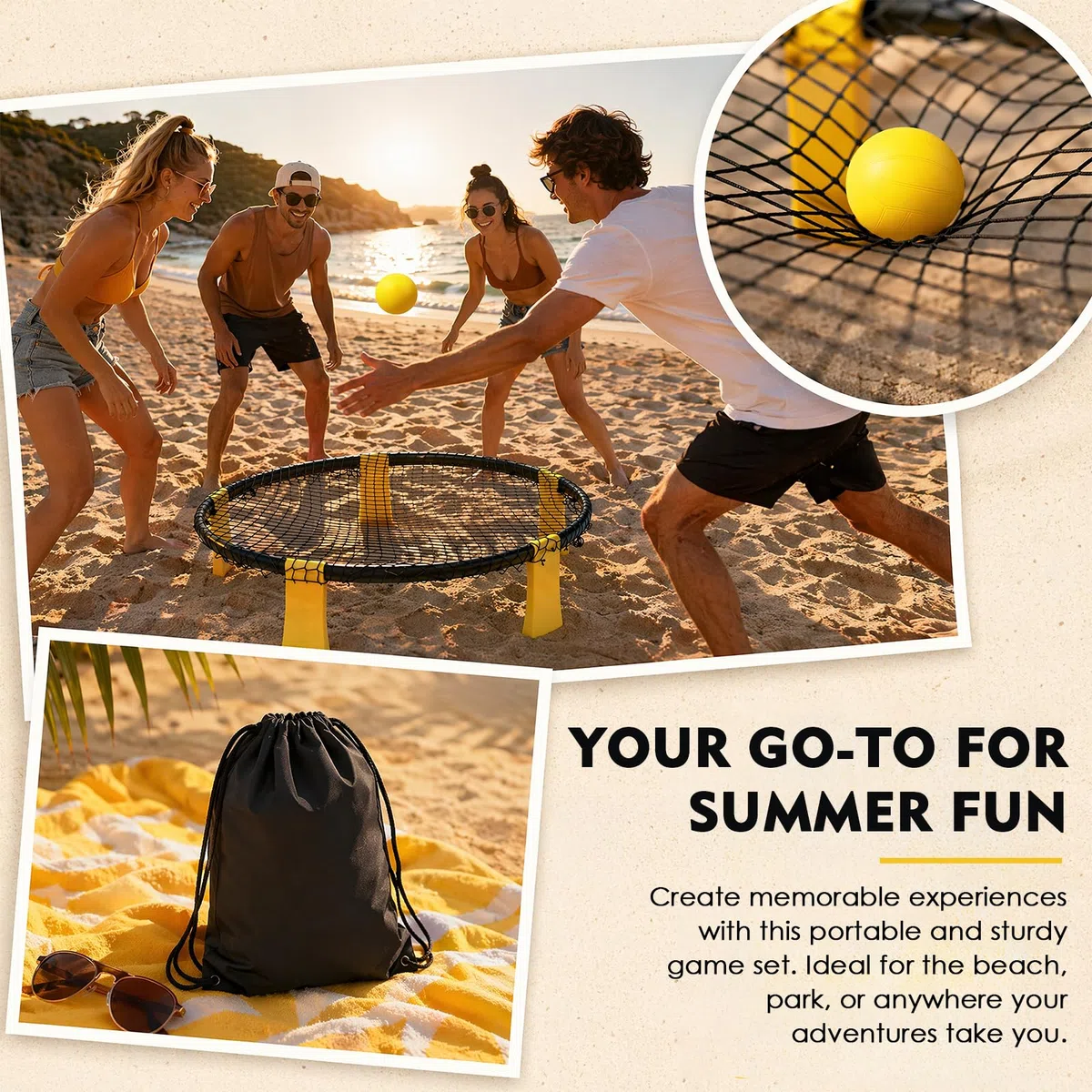Ballspiele –Team Ballspiel für Garten, Strand & Park, Outdoor Spiel für Kinder & Erwachsene