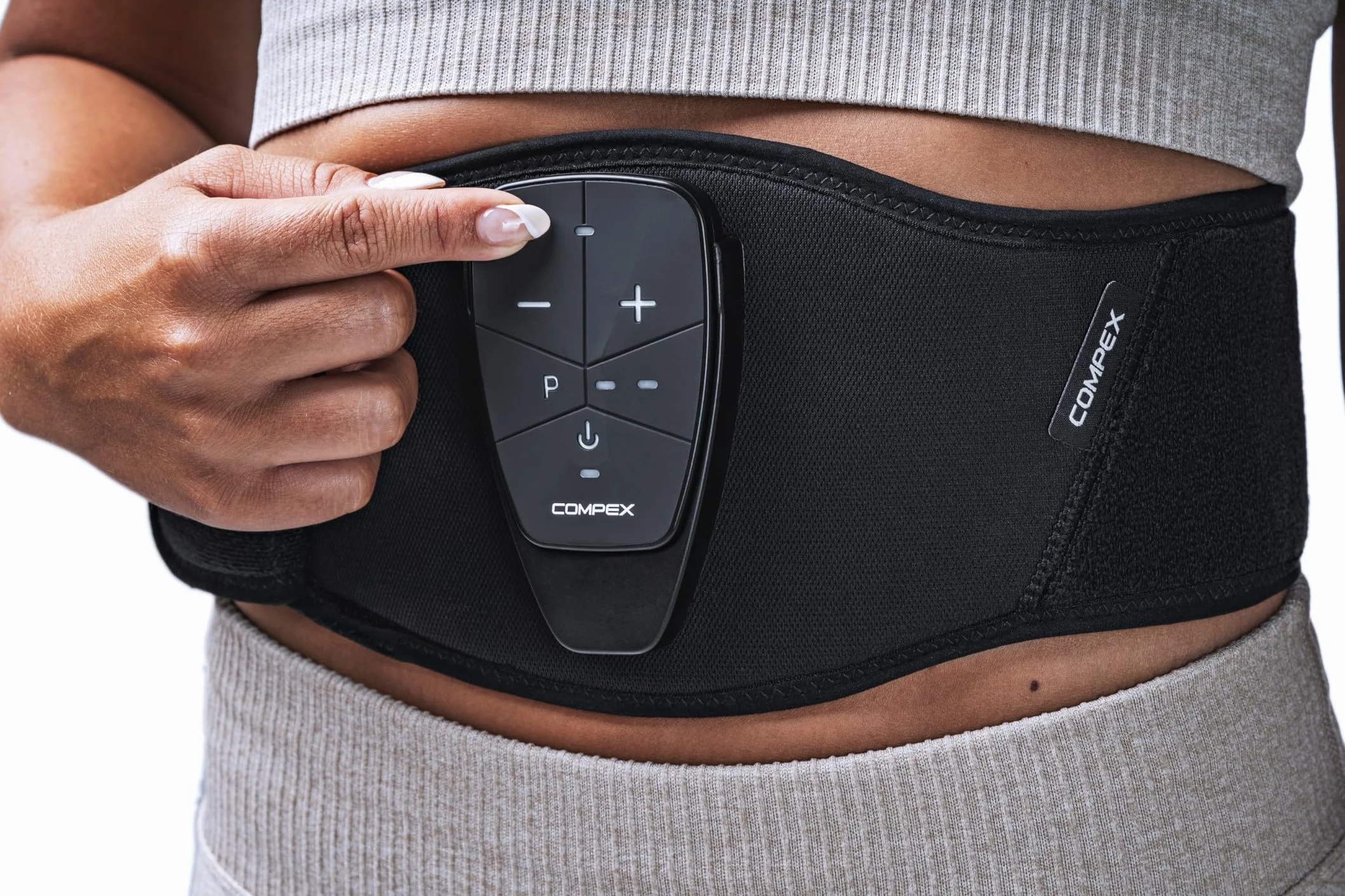 Compex Corebelt 1.0 – Elektrostimulationsgürtel für Bauchmuskeln und Lendenwirbelsäule (EMS) - 2 Programme, um einen flacheren, strafferen Bauch zu bekommen.
