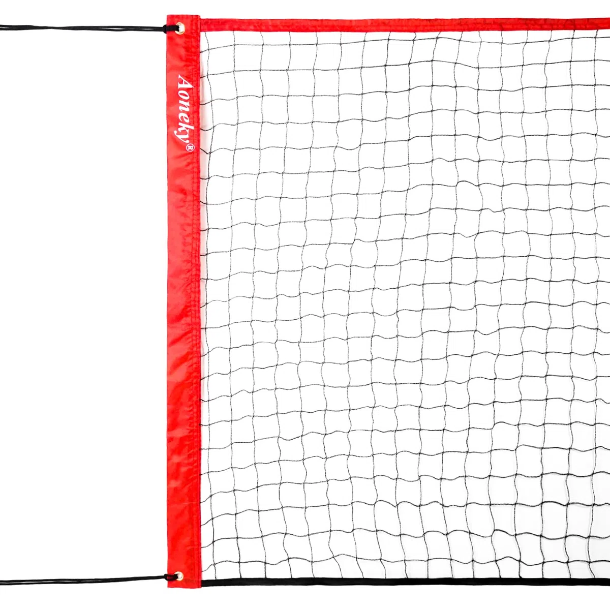 Aoneky 9.6m/6.4m/4.5m Volleyballnetz für Garten Strand Pool Indoor Outdoor, Tragbares Badminton mit Befestigungsseilen