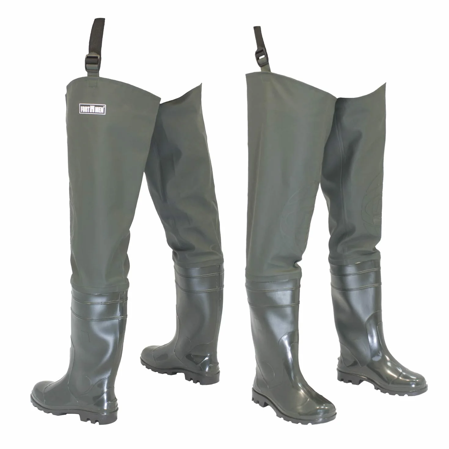 Watstiefel Herren Anglerhose mit Stiefel wasserdichte Wathose Größe Gr. 38-47 Lange Watthosen Gummistiefel Fishing Boots Angel