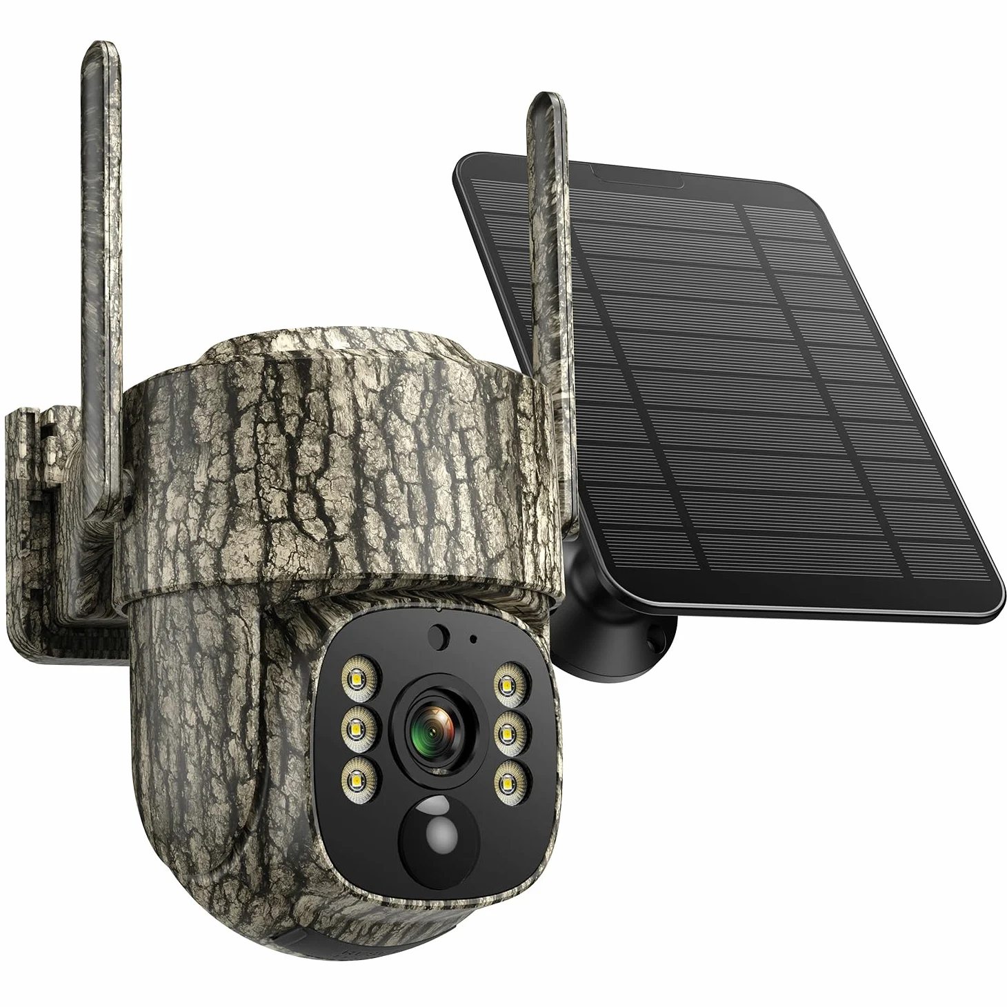 VOOPEAK 4G LTE Wildkamera Solar, 2.5K Live Übertragung Wildkamera mit Handyübertragung App, Wildtierkamera mit Nachtsicht Bewegungsmelder 355° Schwenk 90° Neigung IP66 Wasserdicht