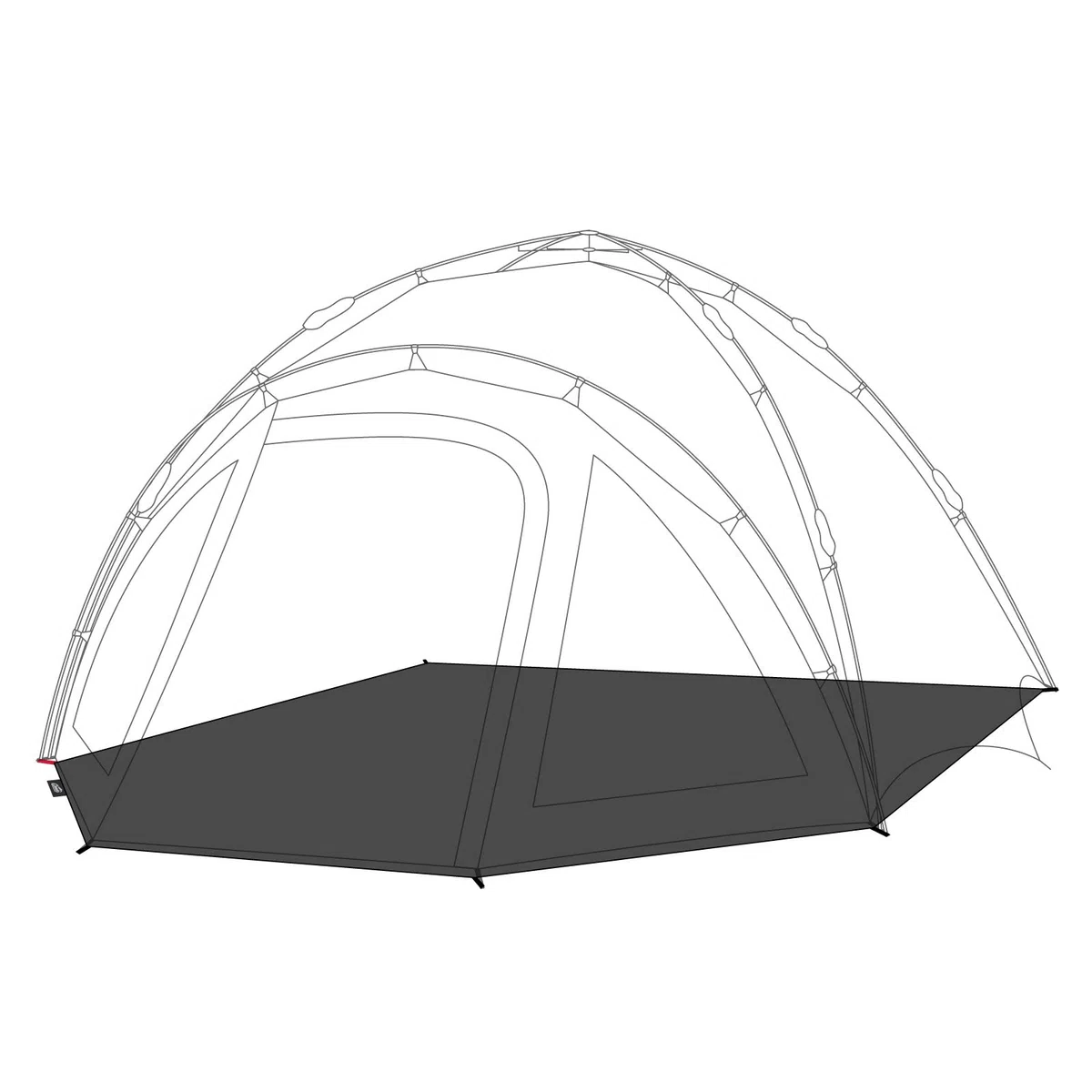 qeedo Quick Oak 3 Groundsheet, Zeltunterlage, Schutz vor Nässe und Beschädigungen