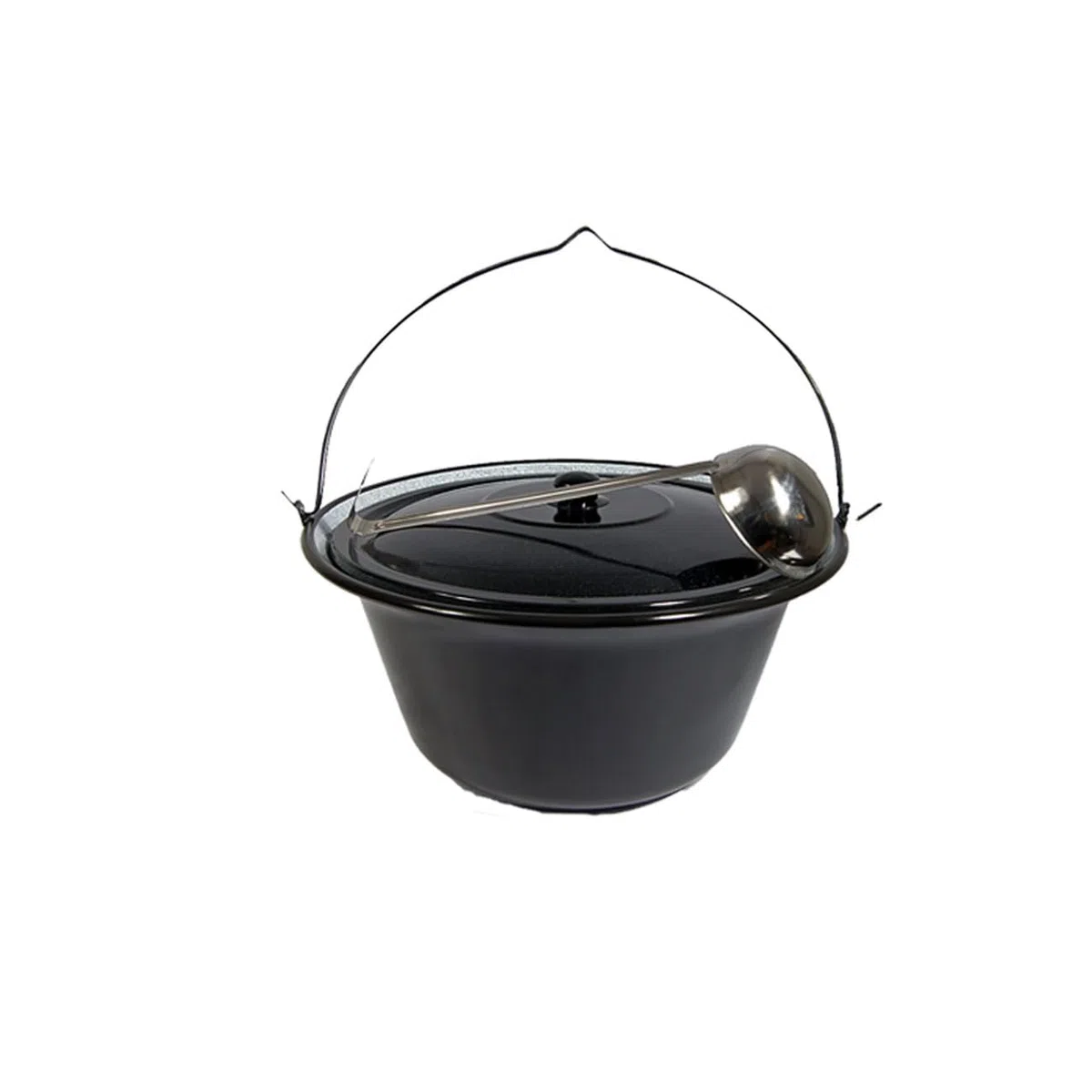 Set Gulaschkessel Gulaschtopf 10 Liter Emaille + Deckel + GRATIS Schöpflöffel Hordentopf Suppentopf