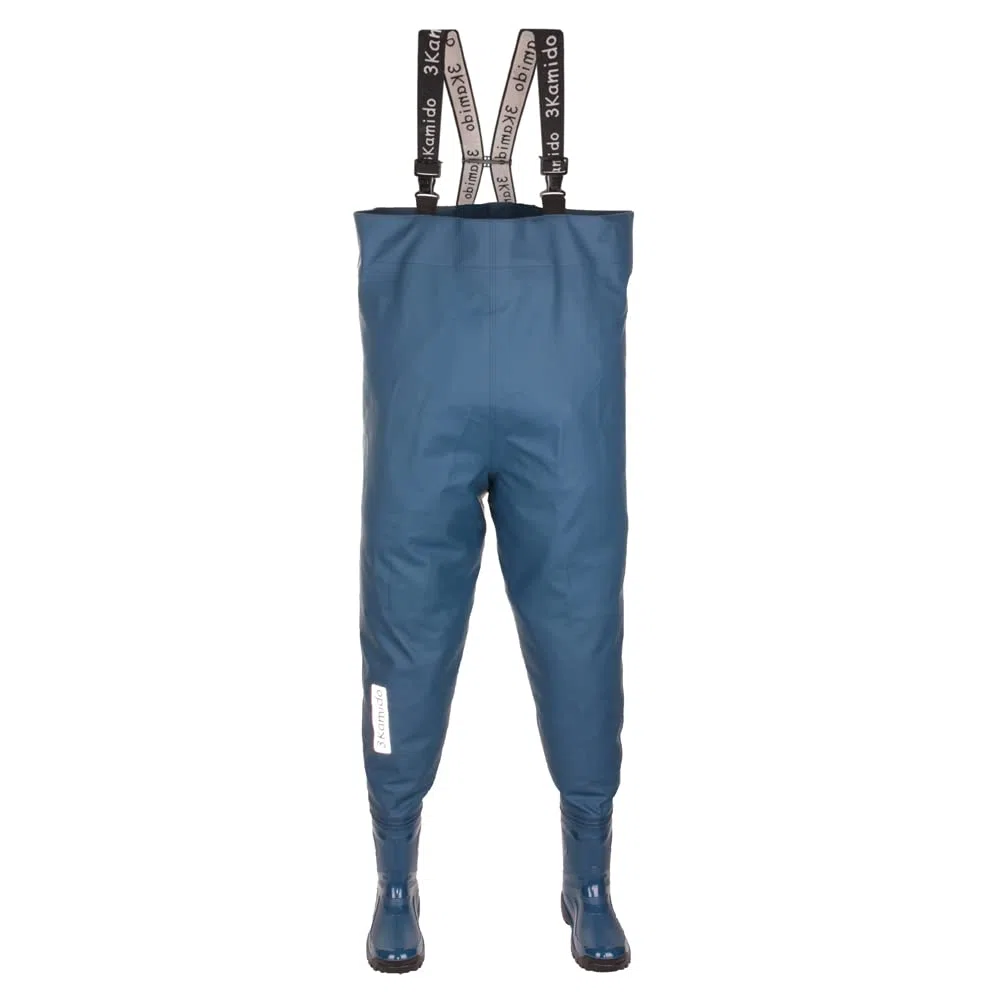 Wathose für Jugendliche, strapazierfähige Hosenträger, Trage- und Aufbewahrungstasche, Solider Sohle, Schwarz und Grün und Denim Blau, 36, 37, 38, 39, 40, 41, 42 EU, Junior Angeln Stiefel