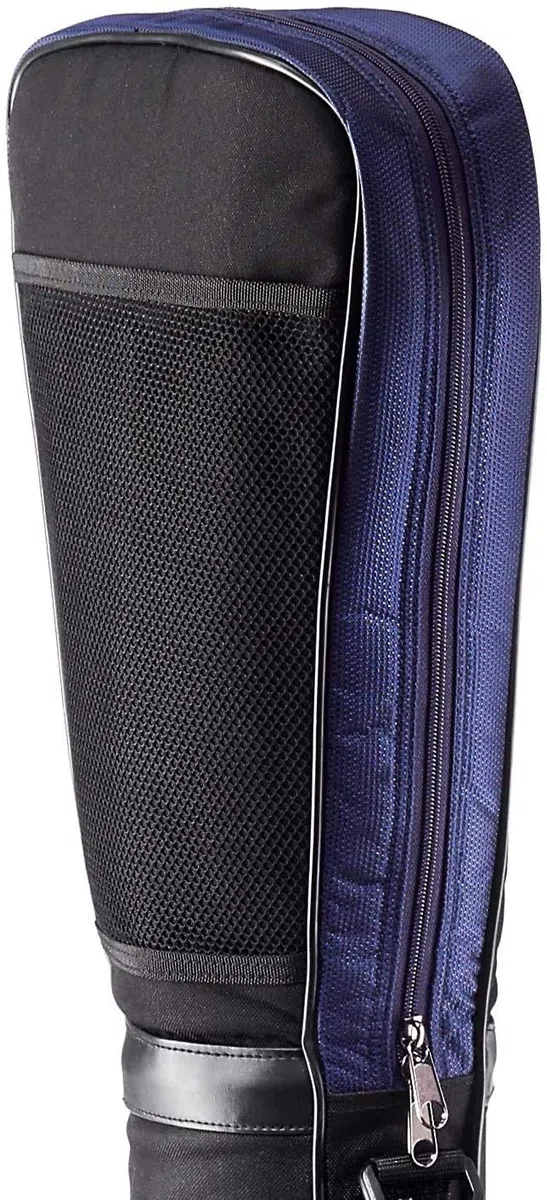 Golftasche / Pencilbag / Reisebag / Rangebag / Pistolbag / Tragebag mit integrierter Schutzhaube und Außentasche in Farbe: schwarz - navy