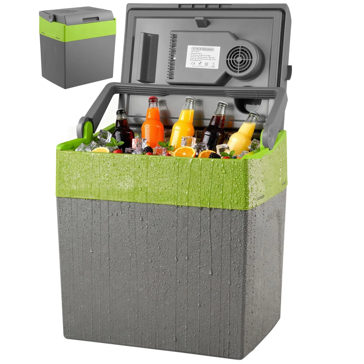 30 Liter 2in1 Kühlbox | Elektrische Kühlbox | Kühltasche | Isoliertasche | Thermobox | Warmhaltebox | Auto | Camping | Thermal Kühlbox