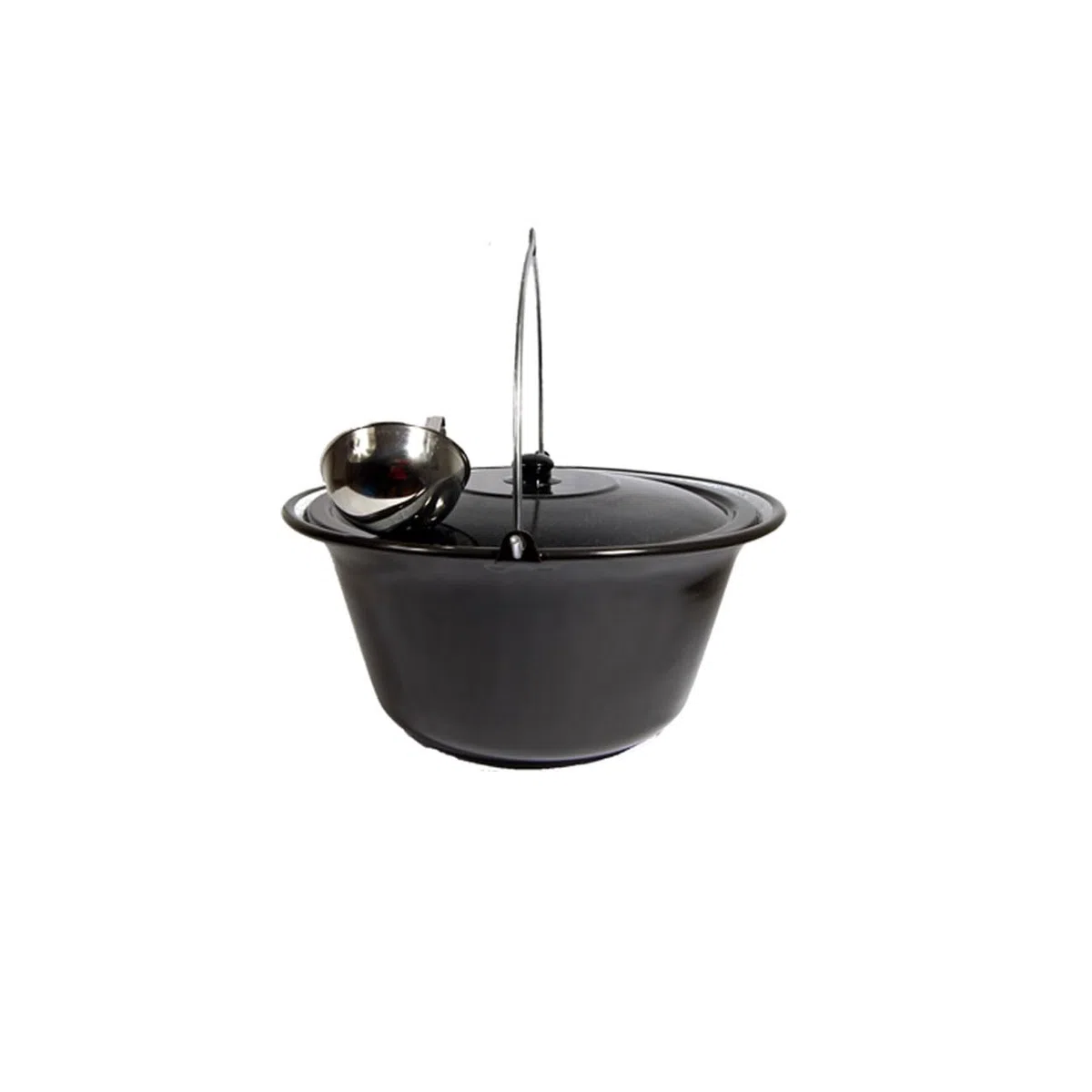 Set Gulaschkessel Gulaschtopf 10 Liter Emaille + Deckel + GRATIS Schöpflöffel Hordentopf Suppentopf