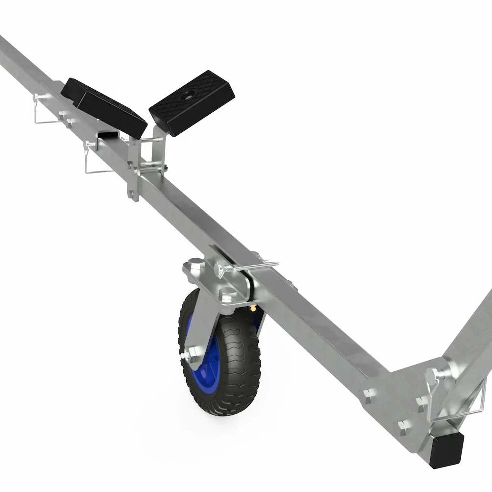 SUPROD Slipwagen Bootswagen Handtrailer faltbar Schlauchbootwagen TR260, PU, Ø 260 mm