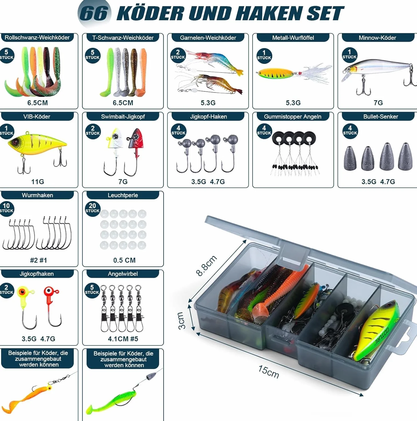 Goture 24T Angelset mit 2 Teleskop-Angelruten,1,8m/2,1m/2,4m/2,7m I Angelrute Set Komplett 2 5.2:1 Spinnrolle, Angelwerkzeug-Set, Köderbox & Tragetasche – für Salz-/Süßwasser, Reisen–Angelgeschenk