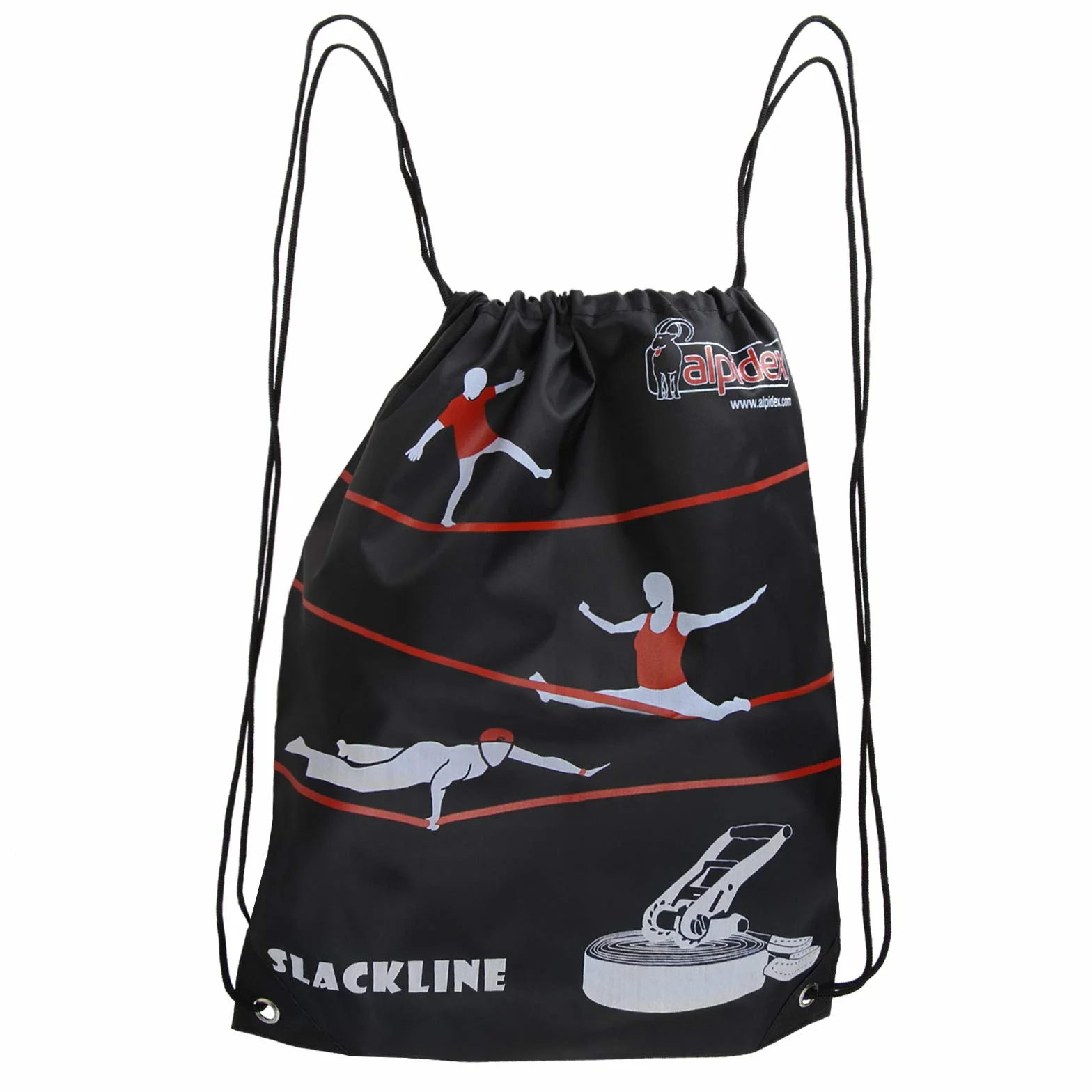 ALPIDEX Slackline Set 15 m + Baumschutz und Ratschenschutz, geeignet für Kinder, Anfänger und Fortgeschrittene 7 Jahre Garantie auf Material*