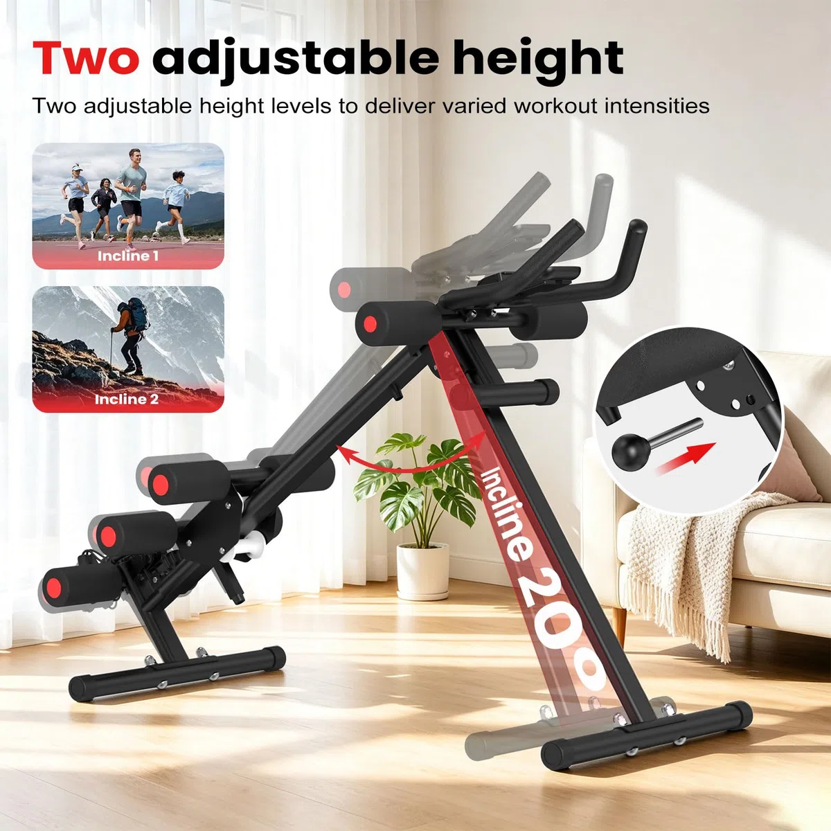 RELIFE REBUILD YOUR LIFE Bauchmuskel Trainer Bauch Trainingsgerät Bauchtrainer für Zuhause AB-Workout-Gerät Bauchtrainer Zusammenklappbarer