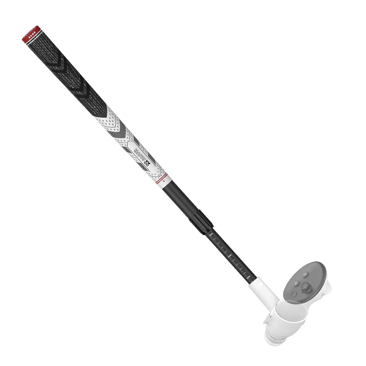 AMVR Verstellbarer Golfschlägeraufsatz Kompatibel mit Meta/Oculus Quest 3-Zubehör, Rutschfester VR-Golfgriffgriff für Golf +, 80-Grad-Design (Nicht für den Akku der Ladestation)