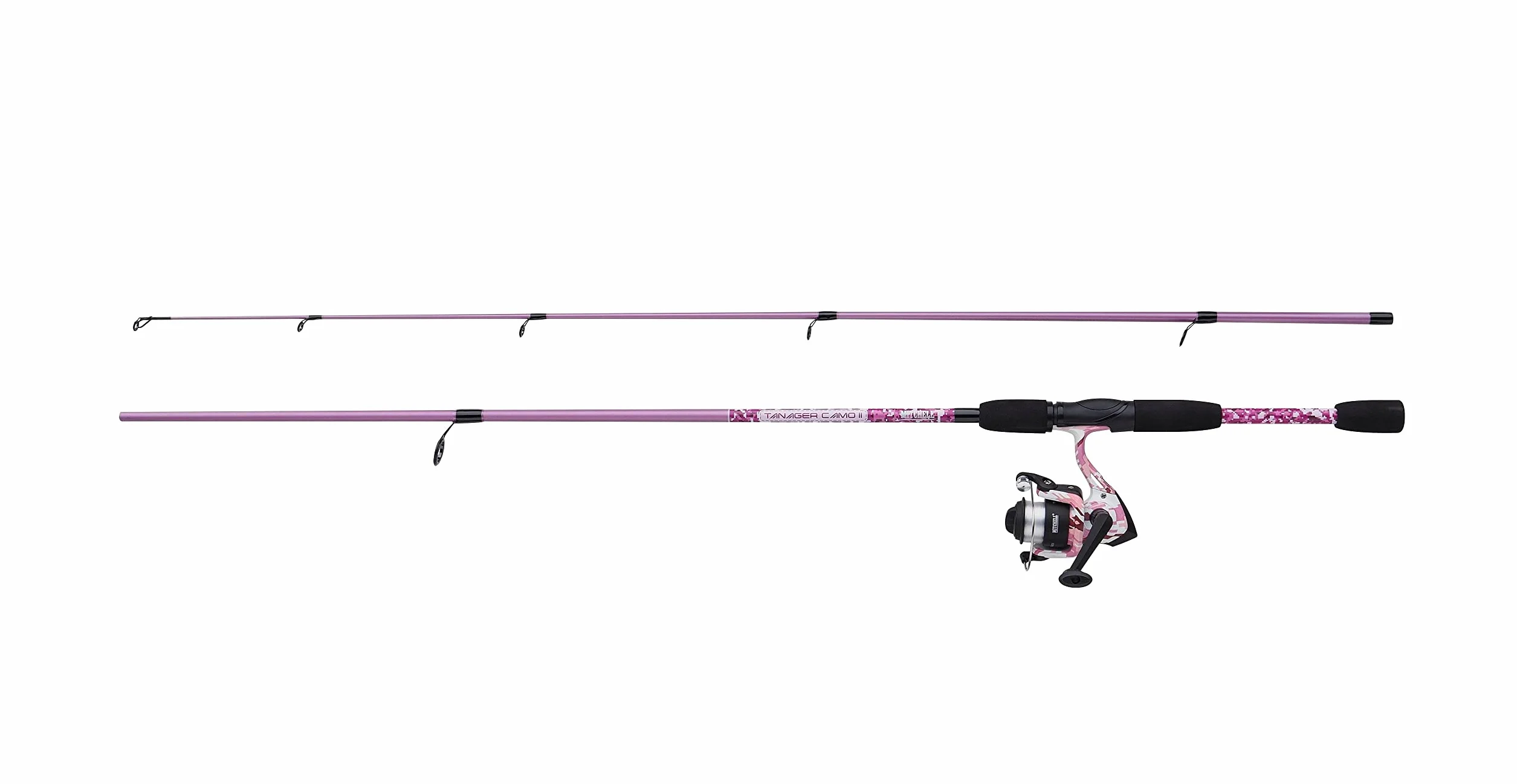 Mitchell Tanager Pink Camo II Spinnkombination | Leichte Spinnruten- & Rollen-Kombination für Frauen und Jugendangler | Süßwasser-Setup für Forelle, Barsch, Hecht | Mehrere Optionen verfügbar