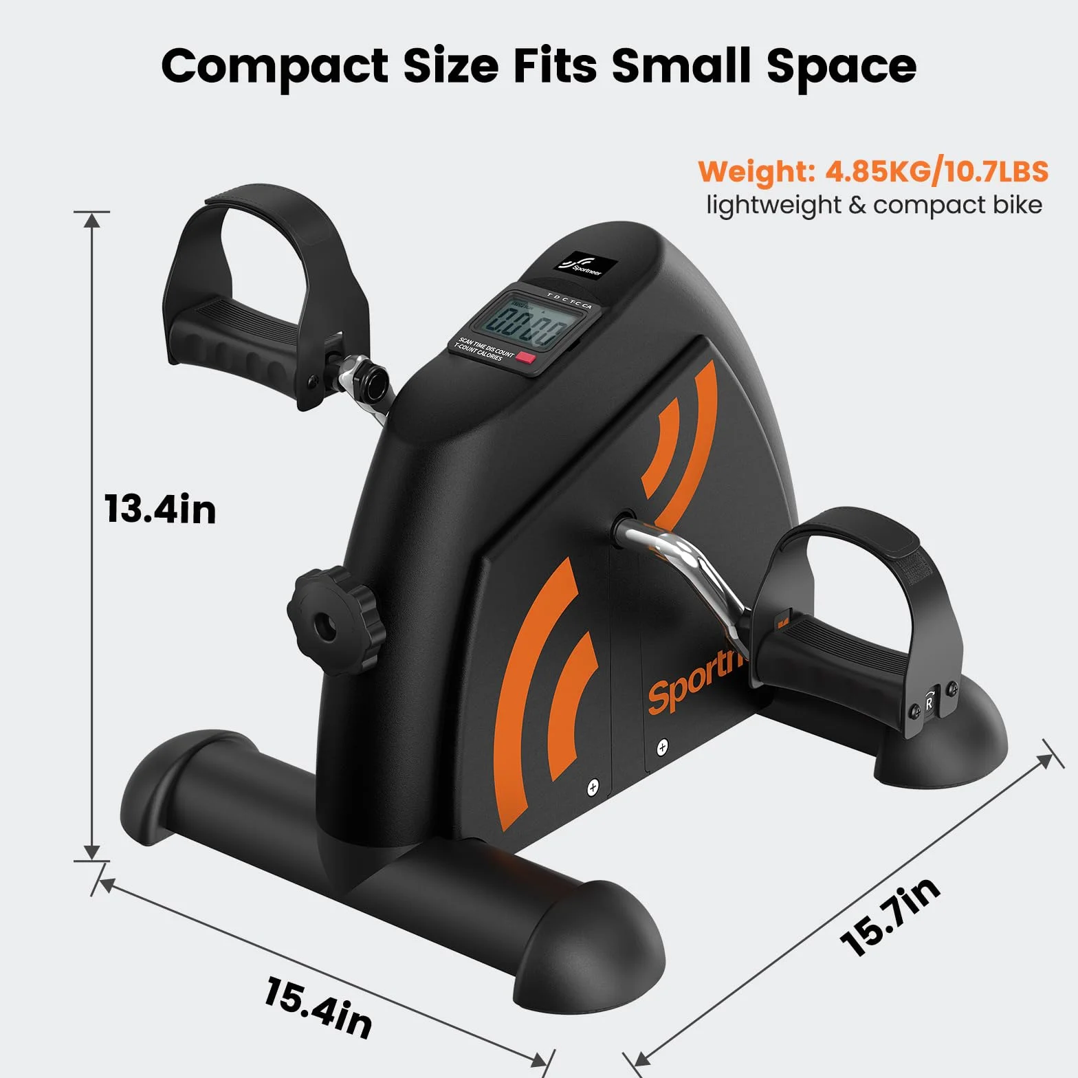 Sportneer Pedaltrainer für Senioren,Mini Heimtrainer mit LCD-Display, Fitnessgeräte für Zuhause – Tischfahrrad, Ergometer Senioren, Arm- und Beintrainer für Senioren mit Anti-Rutsch-Matte