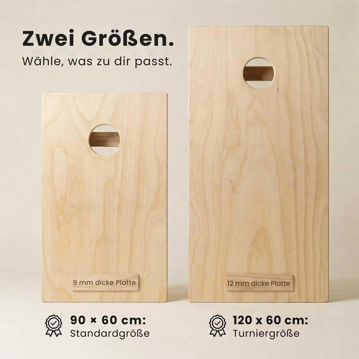 Cornhole Set aus Holz - Hochwertiges Outdoor Wurfspiel für Garten & Freunde - inkl. 8 Bags & Tragetasche - Cornhole Spiel Outdoor für Erwachsene & Kinder