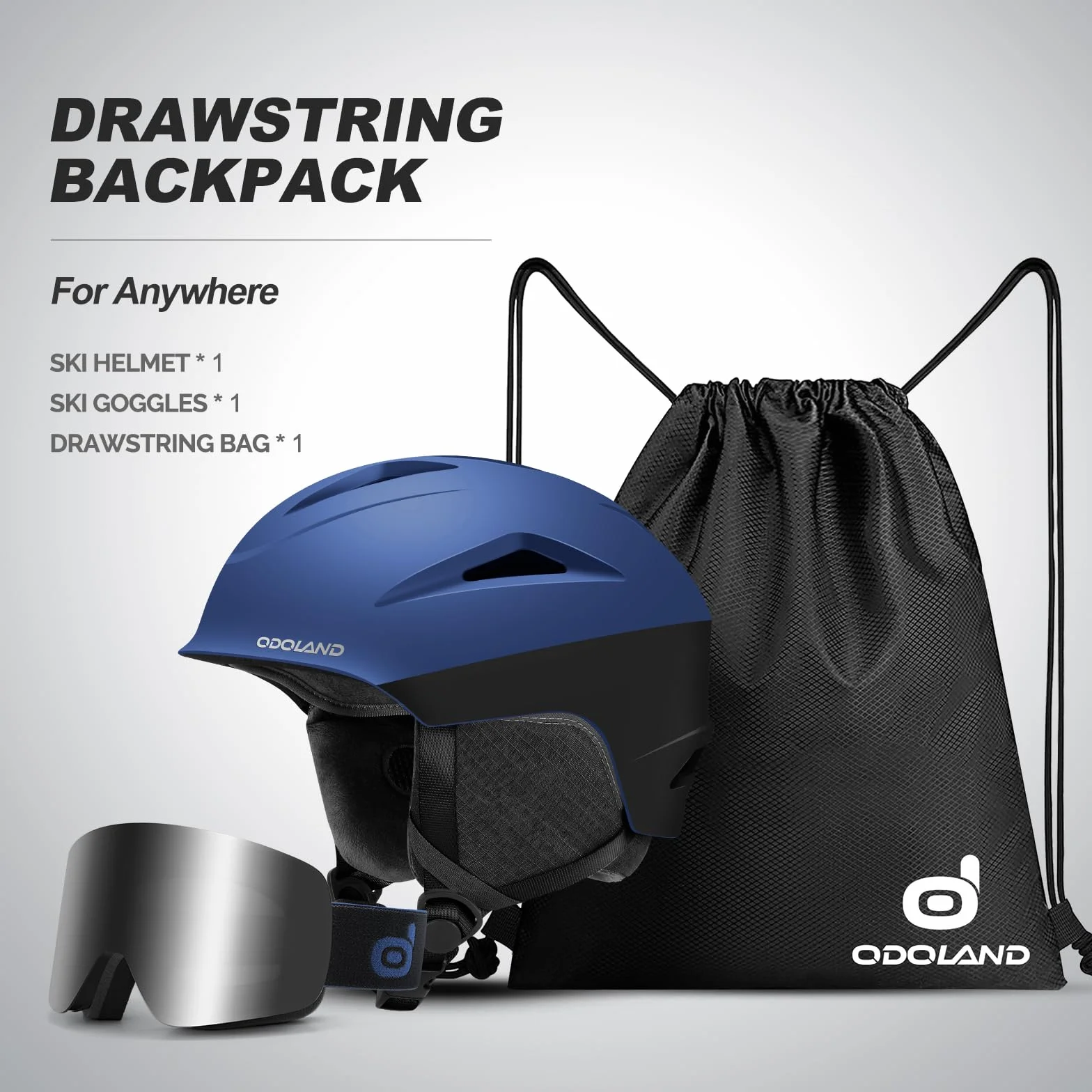 Odoland Skihelm und Skibrille Set Snowboardhelm mit Snowboardbrille für Damen und Herren und Jugend Ski Goggles UV 400 Schutz Windwiderstand Snowboard Brille zum Skifahren und Bergsteigen