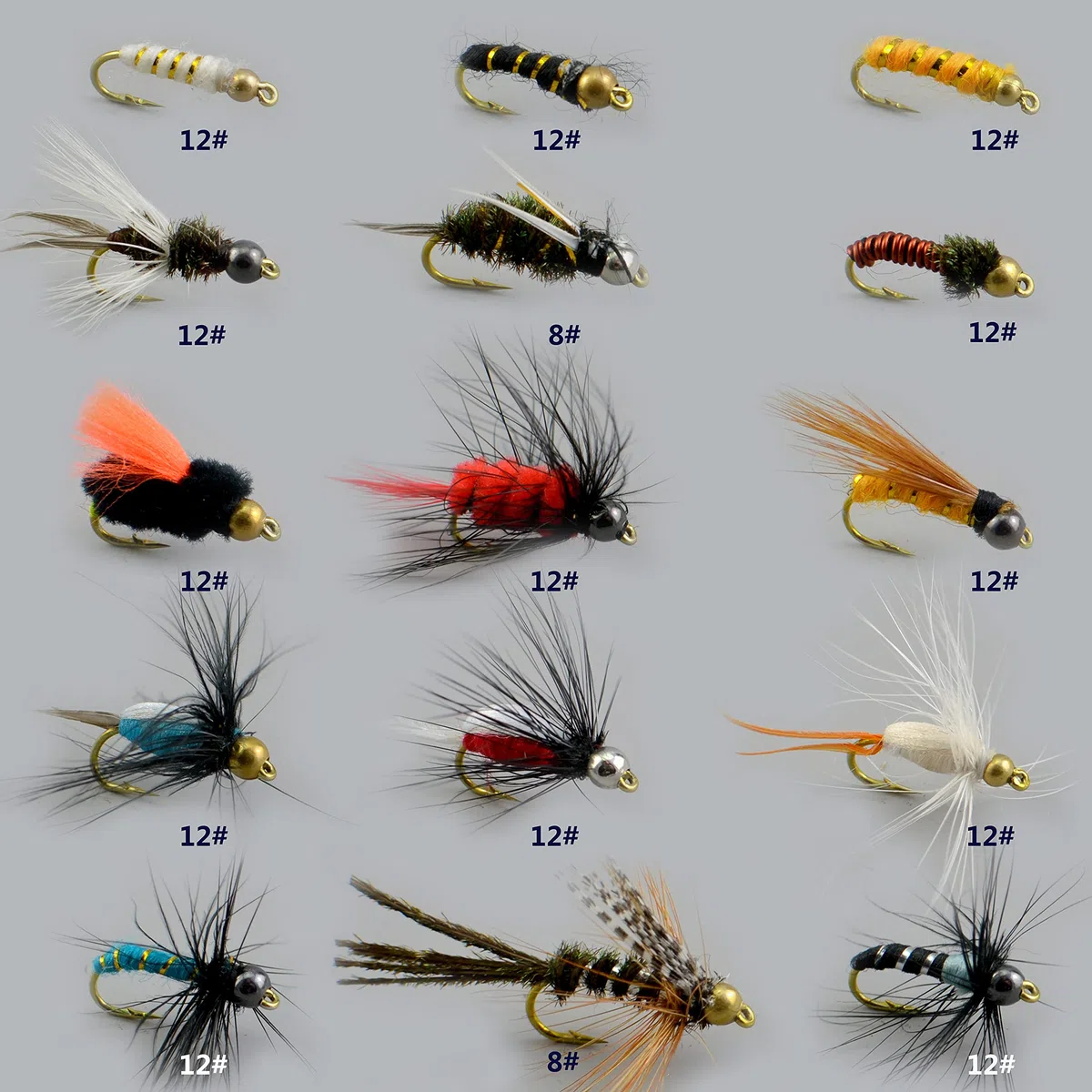 Fly Fishing Flies kit with Fly Box/Nymphs/Dry Fly,Wet Fly/Streamers/Realistic Flies