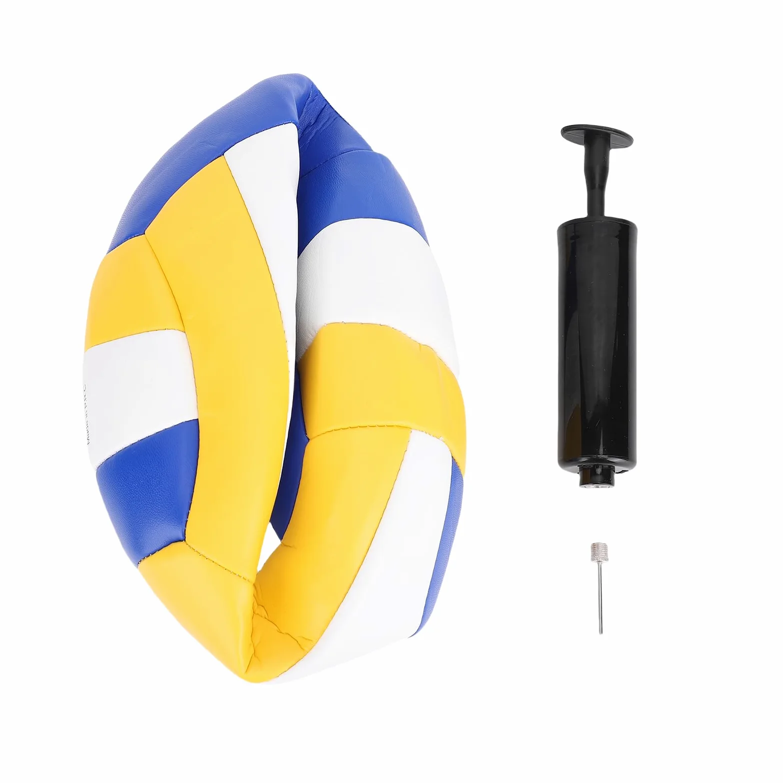 Volleyball Set, Tragbares Beachvolleyball Netz mit Ständer,Volleyball und Tragetaschefür Volleyballnetz Mobiles Set für Garten Strand Rasen
