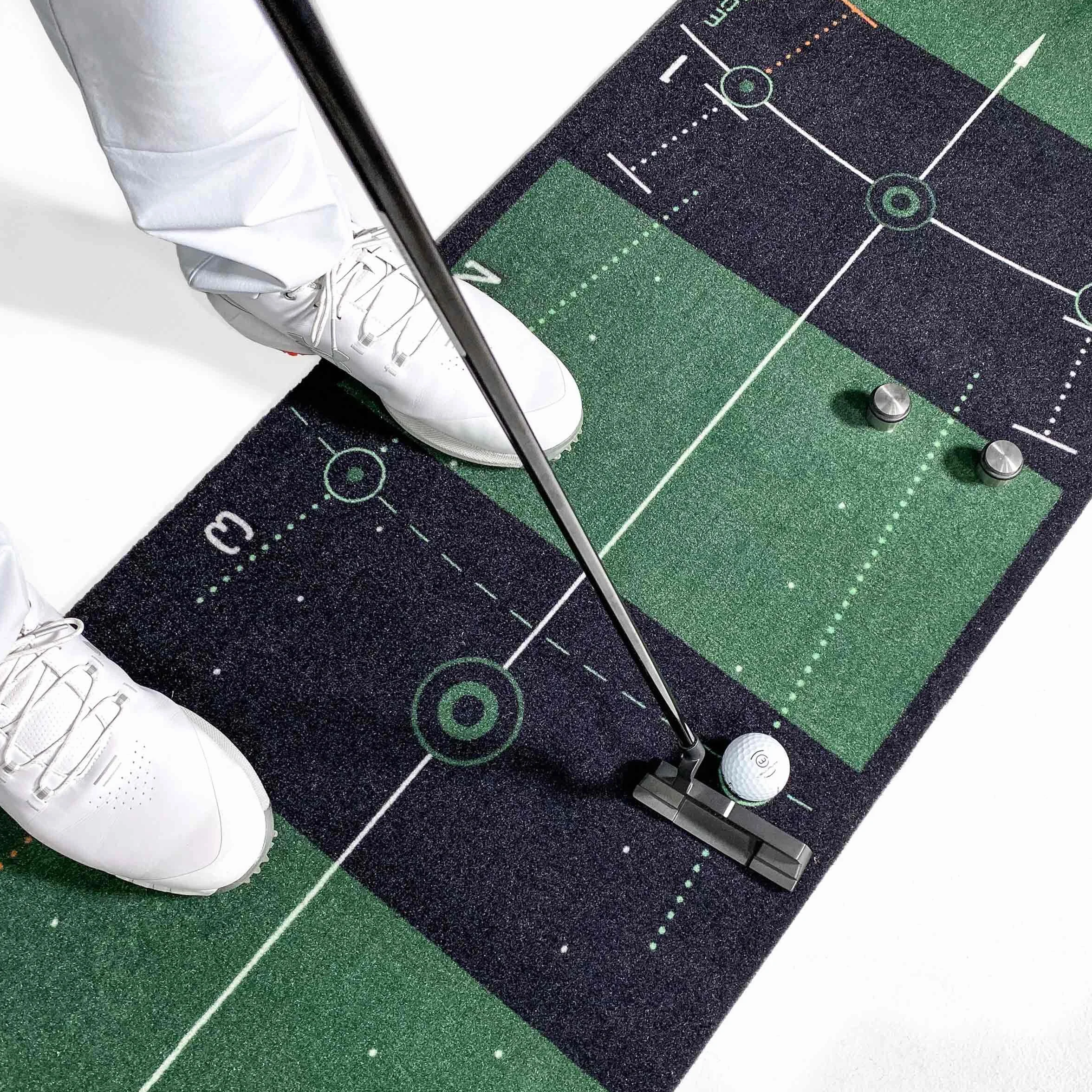 WELLPUTT - Puttingmatte Golftraining - 3m grün