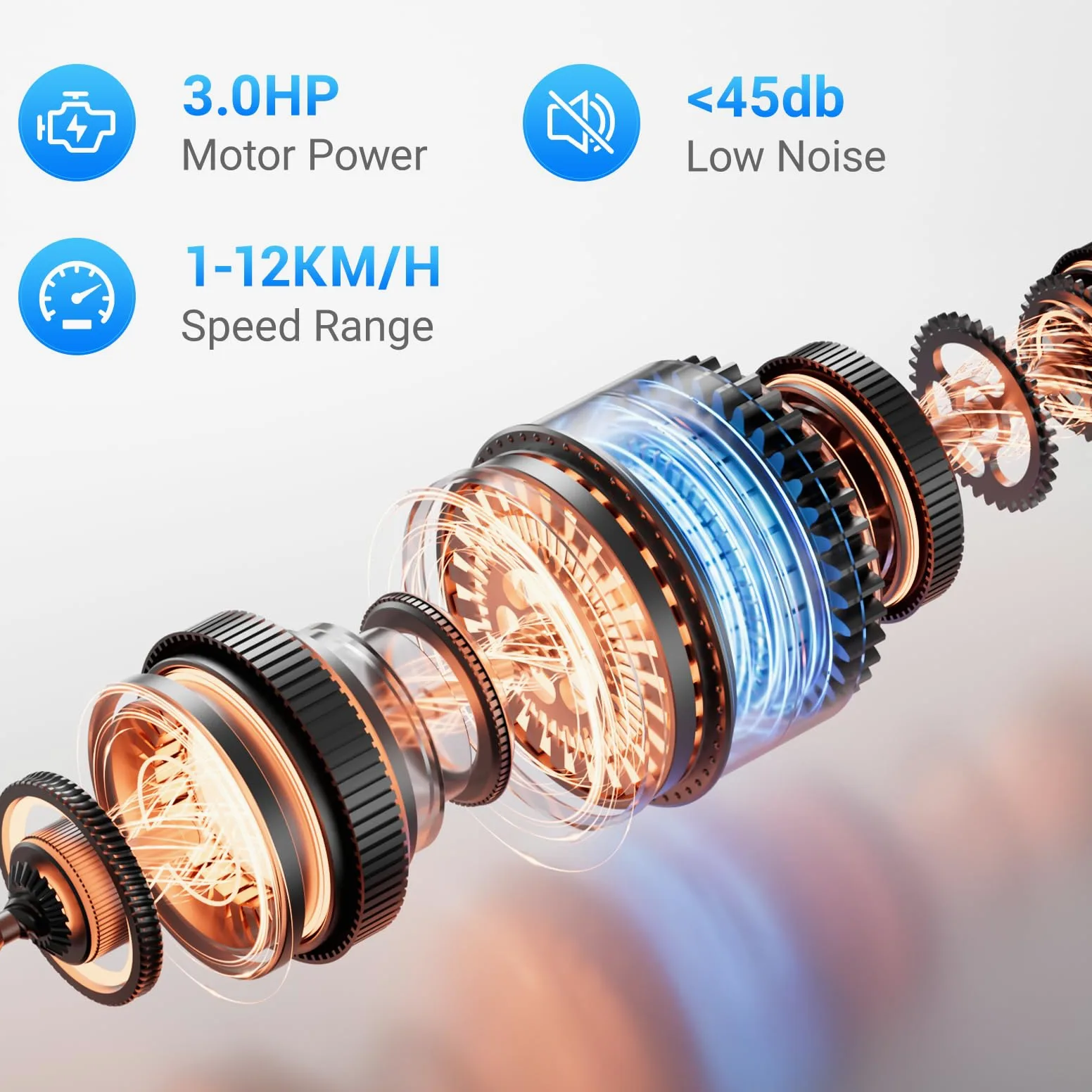UMAY Laufband für Zuhause Klappbar mit Steigung 15%, 12KM/H Treadmill for Home, 3.0PS Motor, LED Anzeige, Leiser Betrieb, Stoßdämpfung, Tragkraft 136 kg