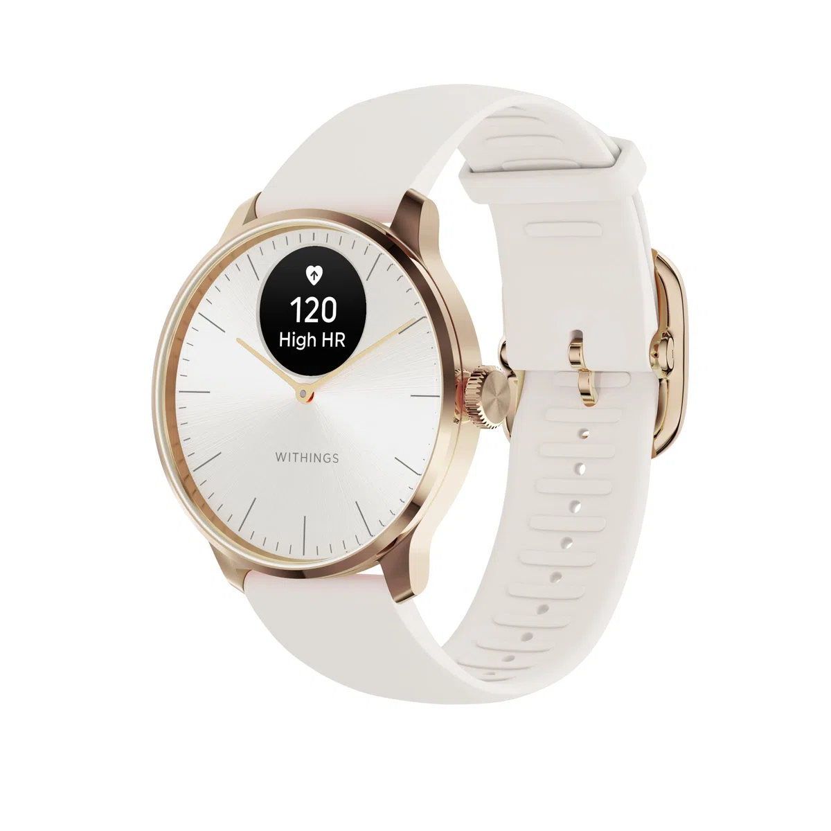 Withings ScanWatch Light – Hybrid Smartwatch, 24/7 Herzüberwachung, Aktivitätstracking, Zyklusverfolgung, Schlafüberwachung, Connected GPS, 30 Tage Akkulaufzeit, Android & Apple kompatibel