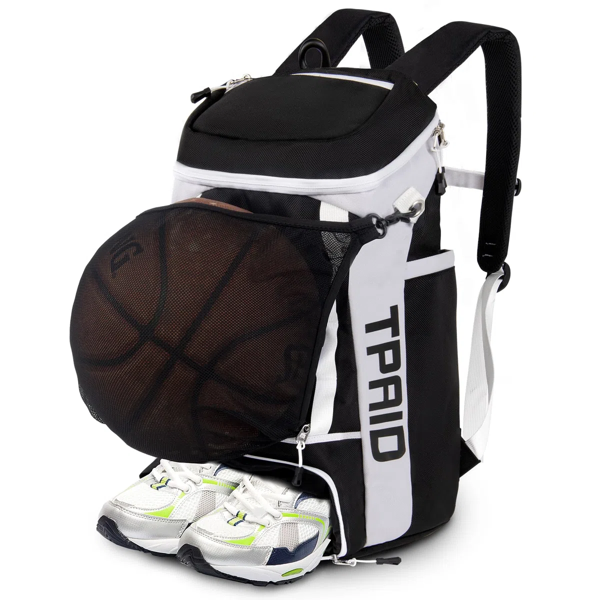 KINGSLONG Basketball Rucksack Fußballrucksack Große Kapazität Softball Tasche mit Schuhfach und Zaunhaken, leichte Fußball Volleyball Softball Ausrüstung für Schläger, Helme, Hüte,Schuhe