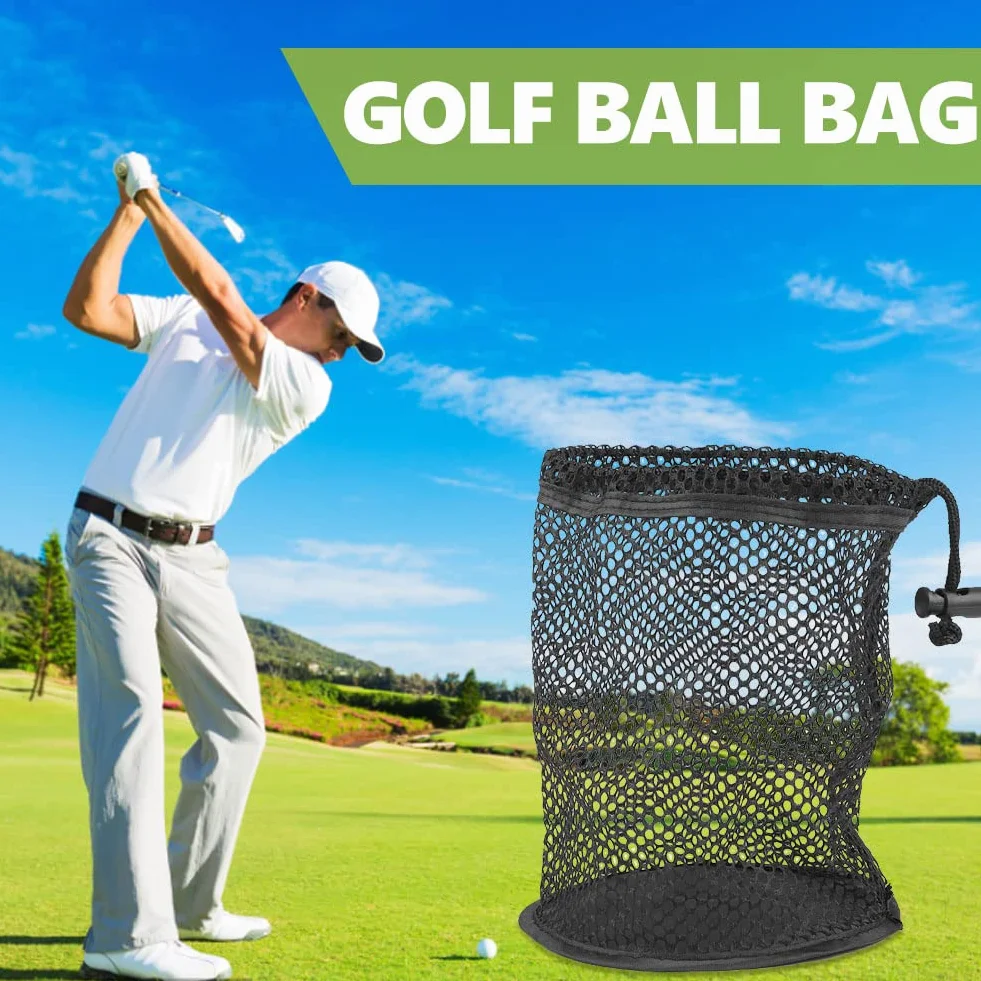 Netztasche für Golfballnetze, Kordelzug aus Nylon für Golftür, Golfnetze, Zubehör für Poke (25)