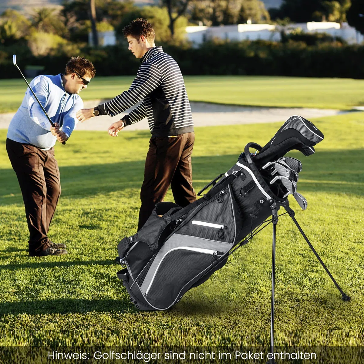 COSTWAY Golf Bag, 6er/8er/14er Unterteilung Golf Stand Bag, Golf Trolley Bag Golftasche, leichte Pencil Bag tragbar für Männer & Frauen