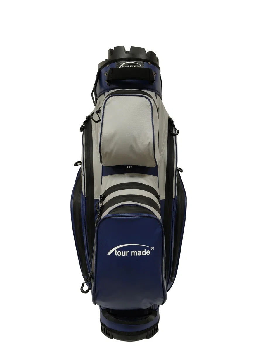 Tour Made Organizer Golfbag wasserdicht Herren & Damen I kein Schlägerklappern Dank Silencer I durchg. Schlägerbahnen bis zum Boden I große Kühltasche