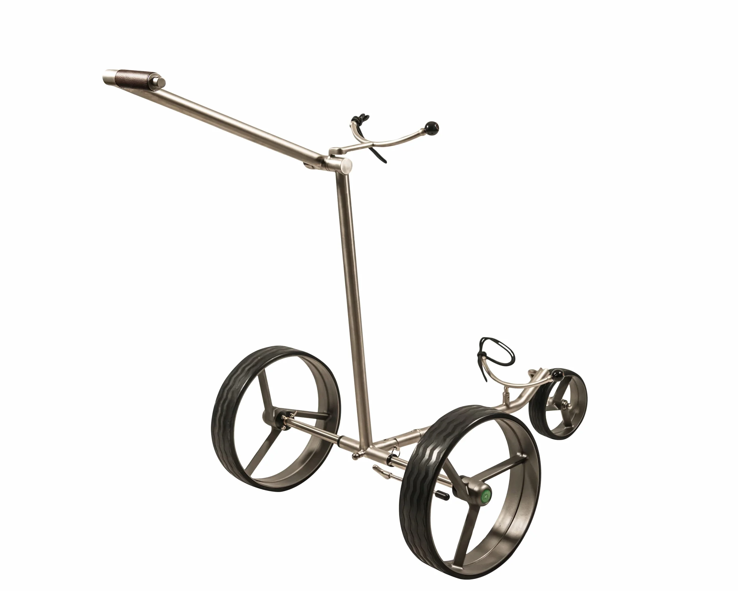 Edelstahl 3 Rad Golftrolley klappbar Fasan matt