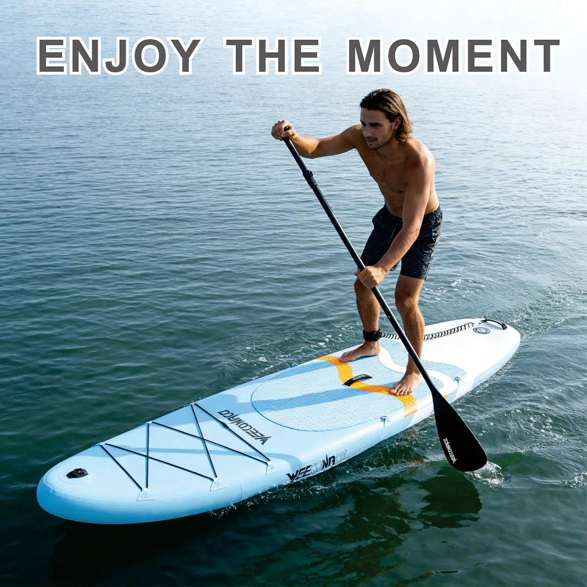 10'6 inch Sup Board Set, 320cm Stand Up Paddling Board Aufblasbar, Fortgeschrittene, 200kg,Komplettes Zubehör, Verstellbares Paddel, Anfänger,Mit Universal Kamerahalterung