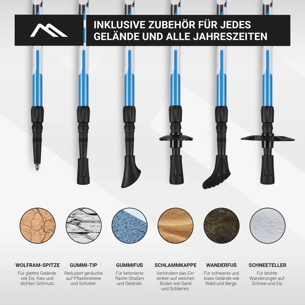 MSPORTS Nordic Walking Stöcke Premium - hochwertige Qualität - Superleicht - auswählbar mit Tragetasche - Walking Sticks